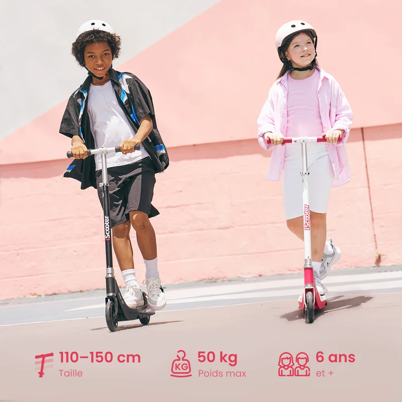 iScooter iK1S/ik3 Trottinette électrique pour enfance avec roue clignotante