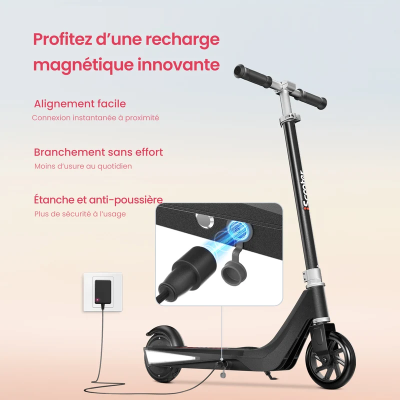 iScooter iK1S/ik3 Trottinette électrique pour enfance avec roue clignotante