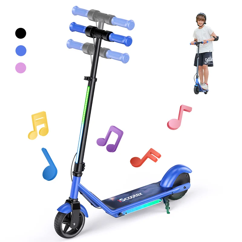 iScooter iK1S/ik3 Trottinette électrique pour enfance avec roue clignotante