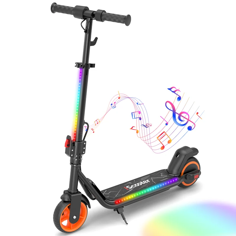 iScooter iK1S/ik3 Trottinette électrique pour enfance avec roue clignotante
