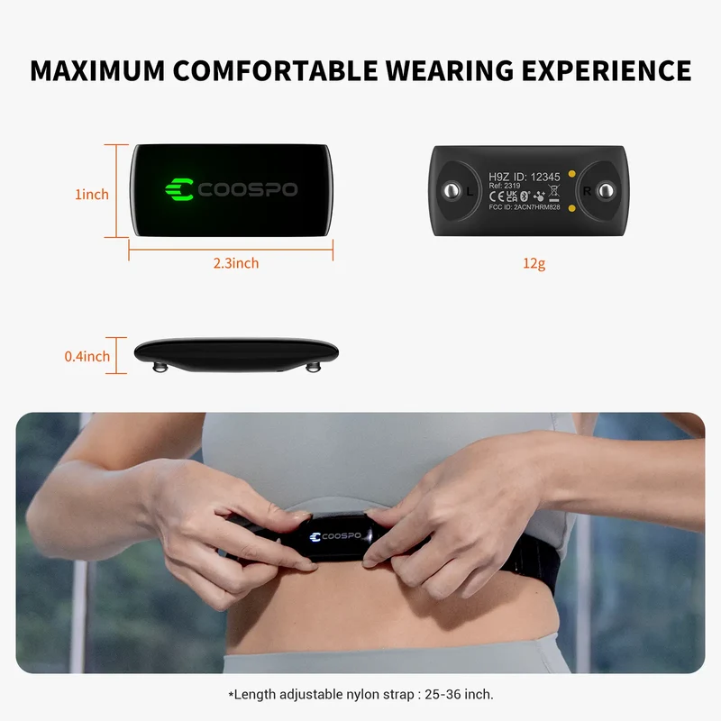 🔥REALZONE H9Z Rechargeable Chest Heart Rate Monitor