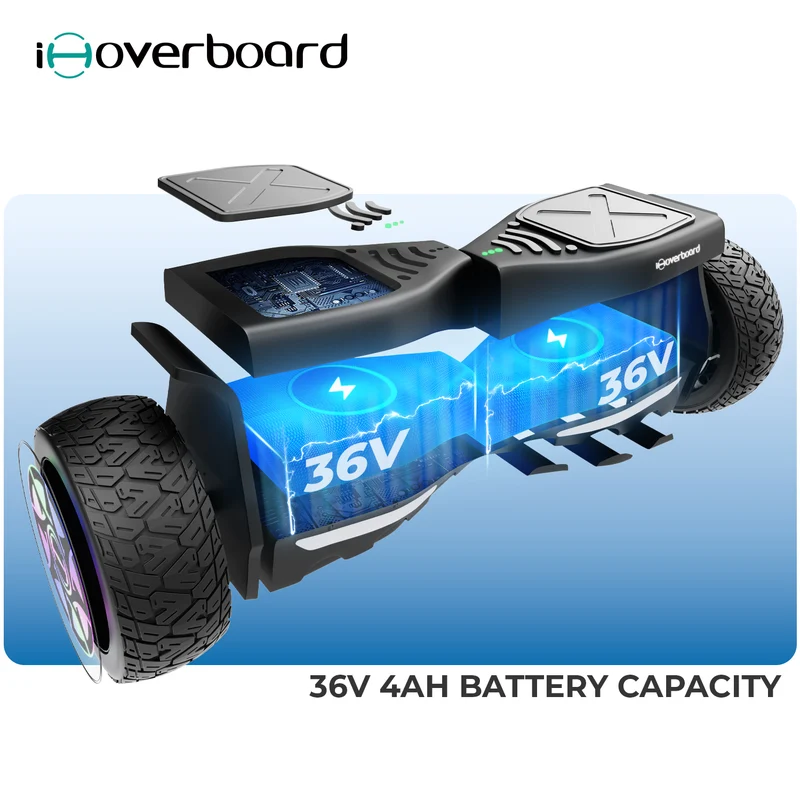 iHoverboard H8/H8MAX Noir Hoverboard tout-terrain 8.5"