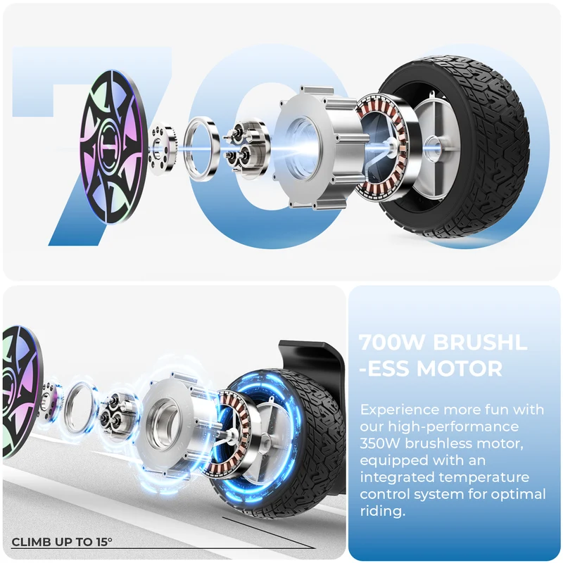 iHoverboard H8/H8MAX Noir Hoverboard tout-terrain 8.5"