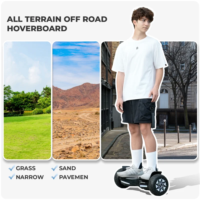 iHoverboard H8/H8MAX Noir Hoverboard tout-terrain 8.5"