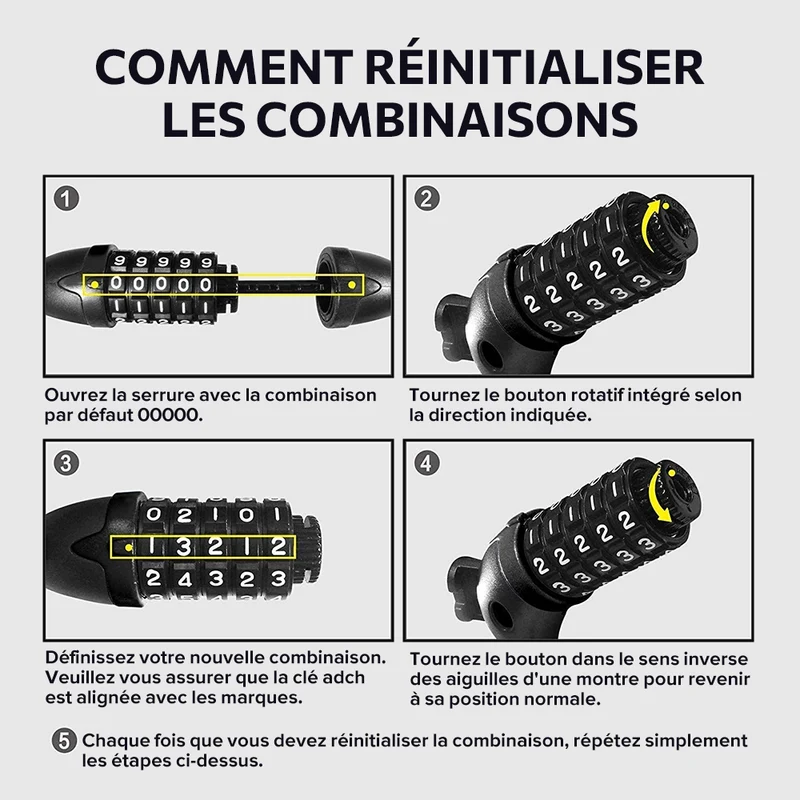 iHoverboard Câble antivol pour trottinette électrique