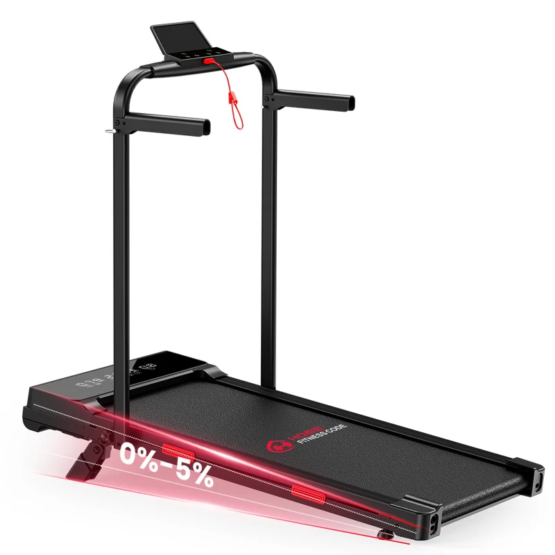 Tapis de Course Pliant Q2 Pro avec 5% Inclinaison Manuelle, Vitesse 1-10 km/h (Nouvelle Version)