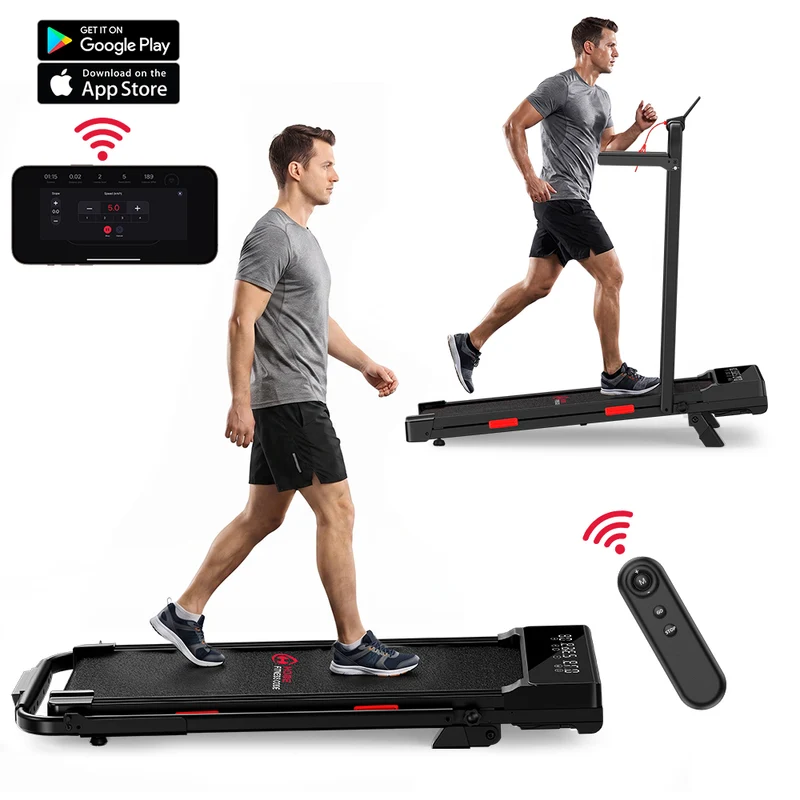 Tapis de Course Pliant Q2 Pro avec 5% Inclinaison Manuelle, Vitesse 1-10 km/h (Nouvelle Version)