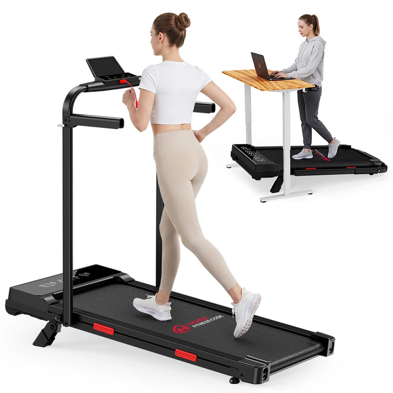 Tapis de Course Pliant Q2 Pro avec 5% Inclinaison Manuelle, Vitesse 1-10 km/h (Nouvelle Version)