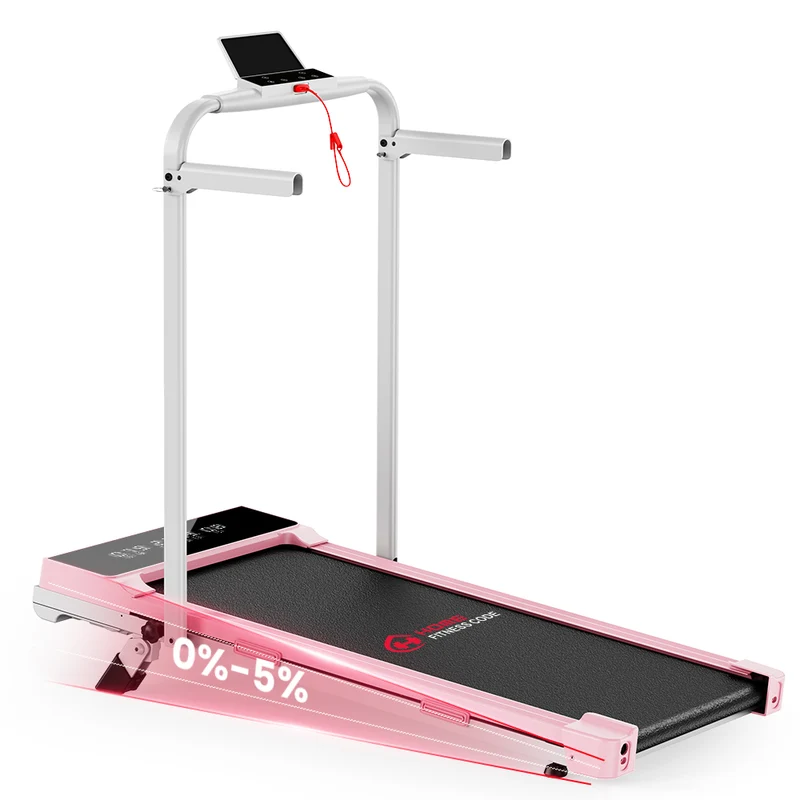 Tapis de Course Pliant Q2 Pro avec 5% Inclinaison Manuelle, Vitesse 1-10 km/h (Nouvelle Version)