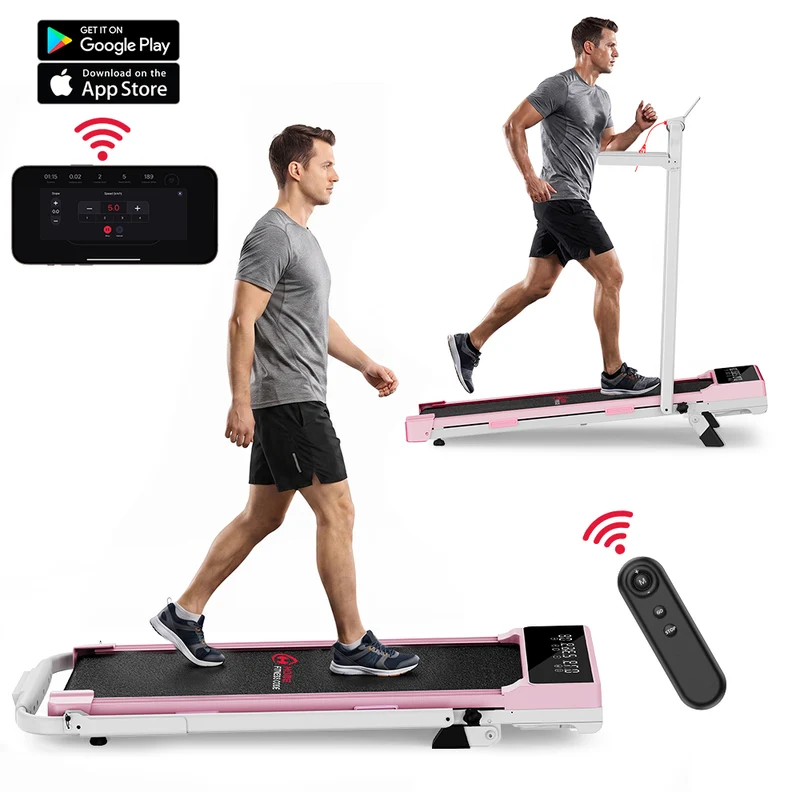 Tapis de Course Pliant Q2 Pro avec 5% Inclinaison Manuelle, Vitesse 1-10 km/h (Nouvelle Version)