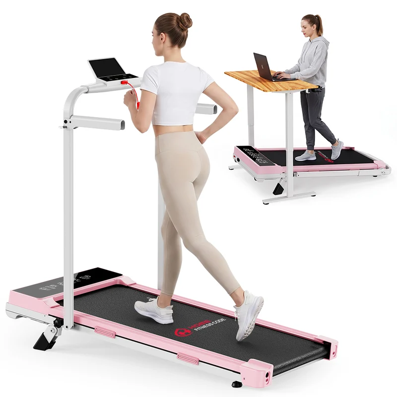 Tapis de Course Pliant Q2 Pro avec 5% Inclinaison Manuelle, Vitesse 1-10 km/h (Nouvelle Version)