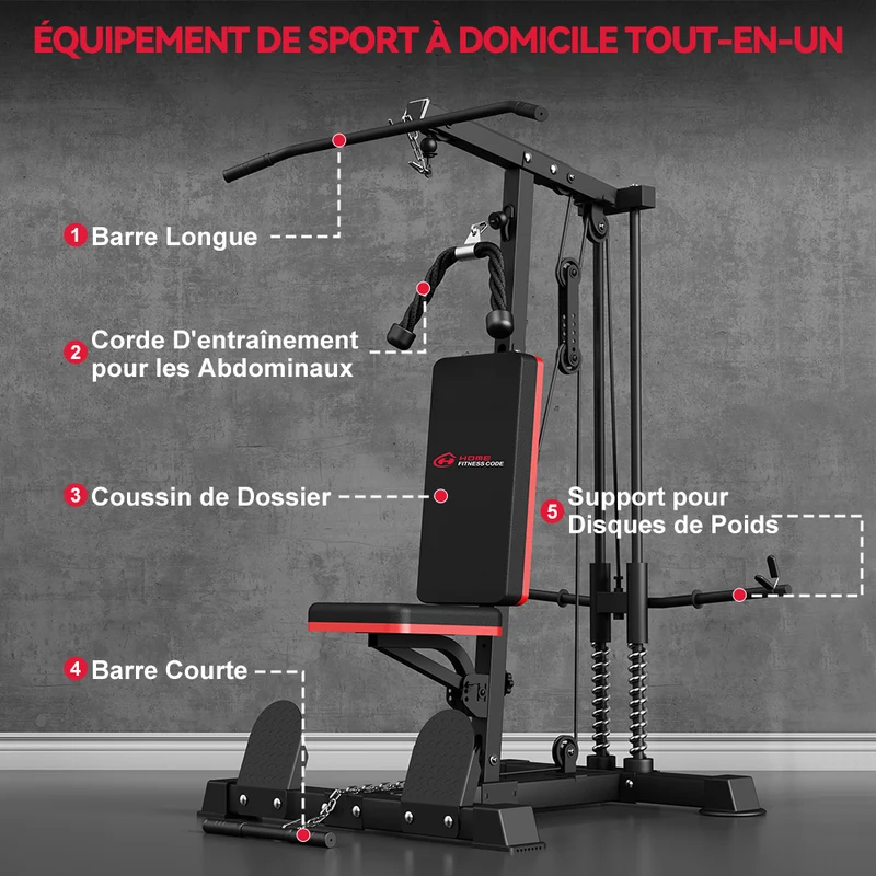 Machine à Tirage Vertical avec Poulie Haute et Basse