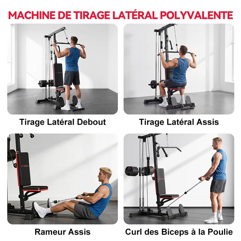 Machine à Tirage Vertical avec Poulie Haute et Basse