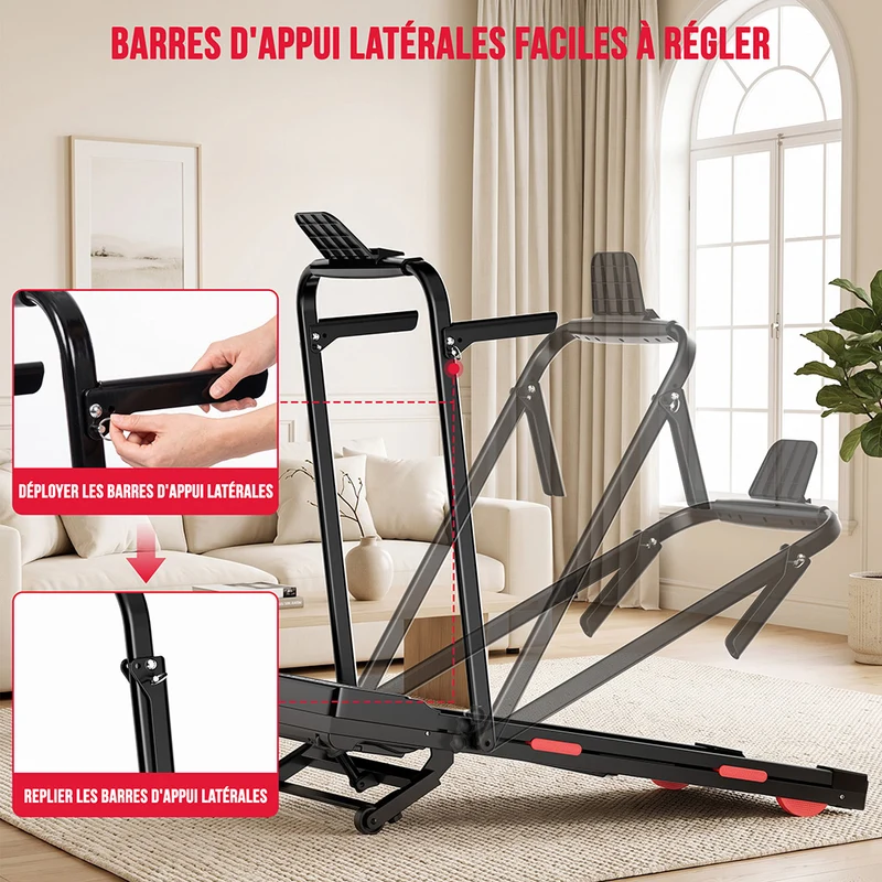 Tapis de Course Pliant Y5 avec Moteur sans Balais, 0% - 15 % Inclinaison Automatique