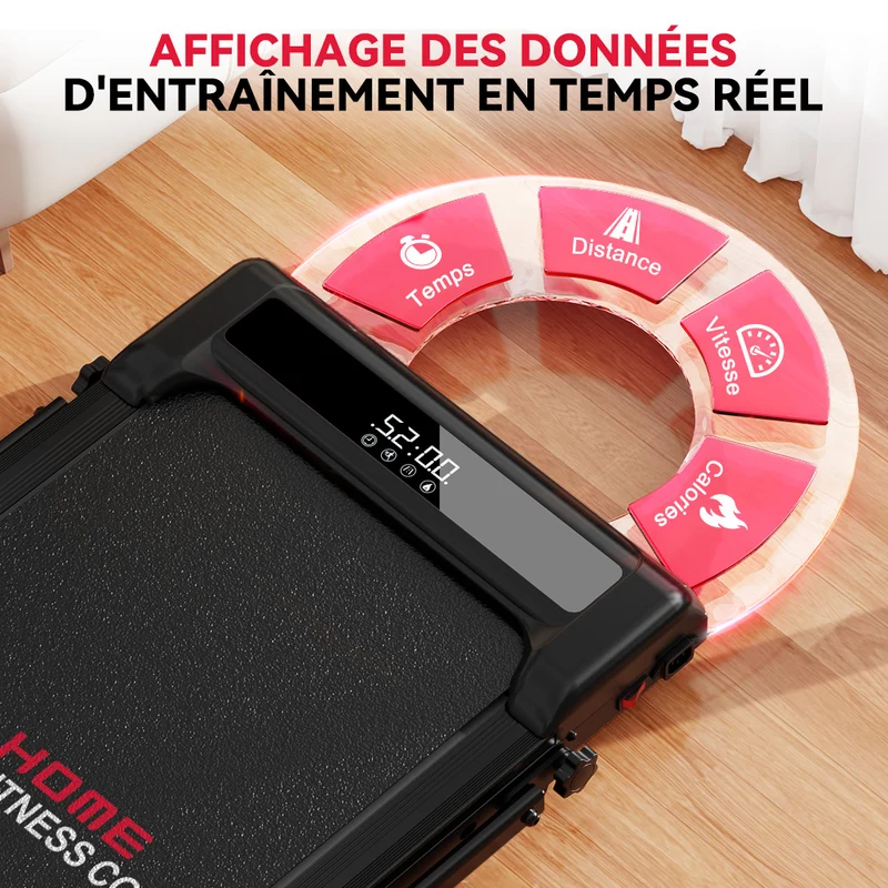 Tapis de Course Pliant Z3 avec Moteur Sans Balais, Vitesse 1-6 km/h, 5% Inclinaison Manuelle