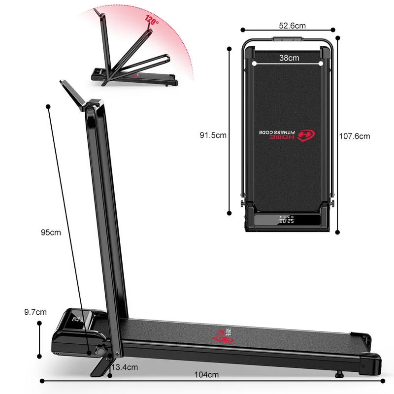 Tapis de Course Pliant Z3 avec Moteur Sans Balais, Vitesse 1-6 km/h, 5% Inclinaison Manuelle