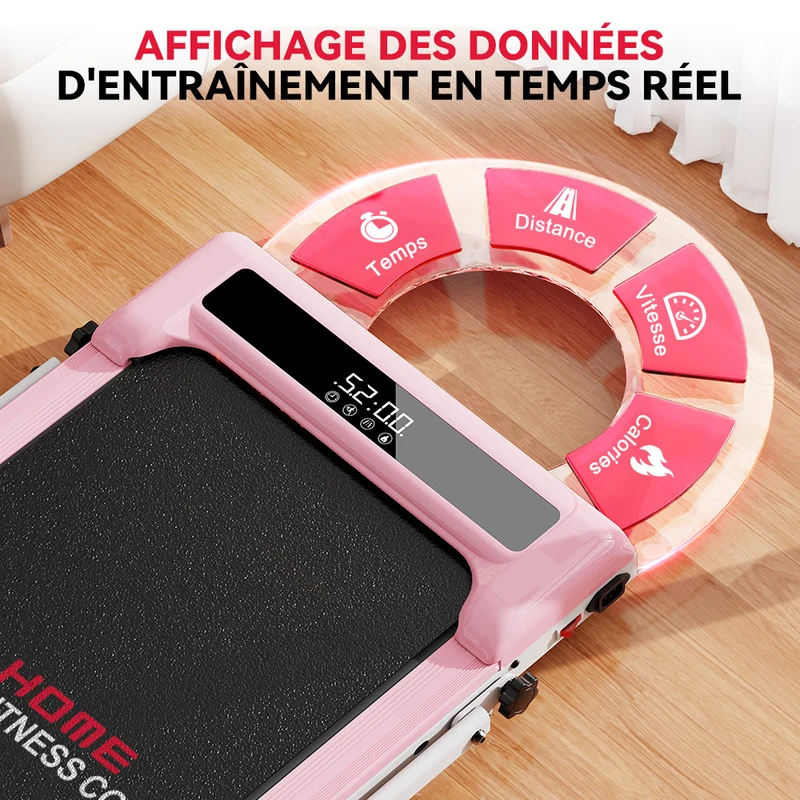 Tapis de Course Pliant Z3 avec Moteur Sans Balais, Vitesse 1-6 km/h, 5% Inclinaison Manuelle