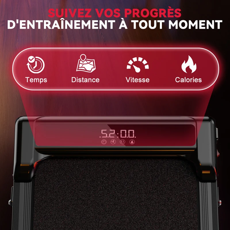 Tapis de Course Z3 avec Moteur Sans Balais, Vitesse 1-6 km/h, 5% Inclinaison Manuelle