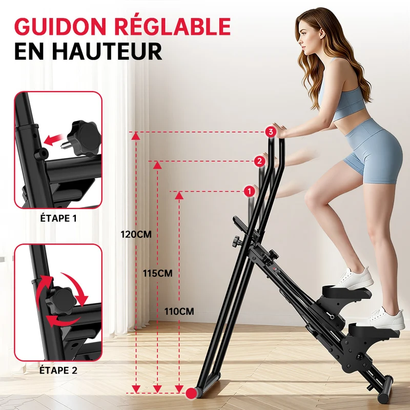 Stepper de Fitness Vertical Pliable