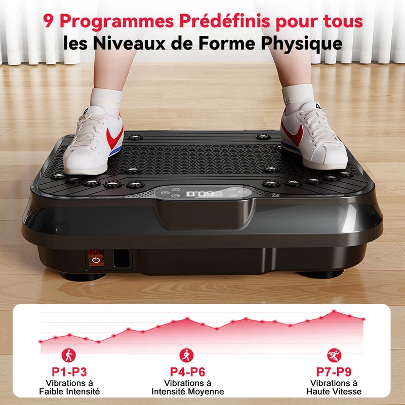 Plateforme Vibrante F1, 250 Niveaux D'intensité