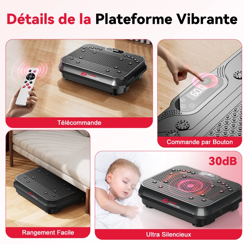 Plateforme Vibrante F1, 250 Niveaux D'intensité