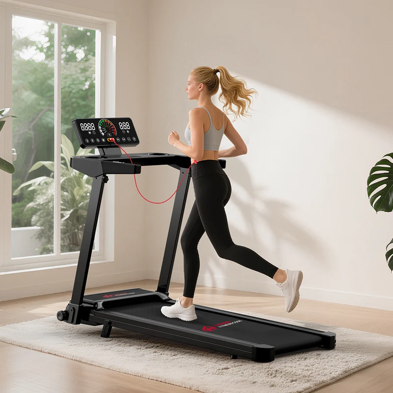 Tapis de Course Pliant Q8, Vitesse 1-12KM/H, Inclinaison Manuelle 5%
