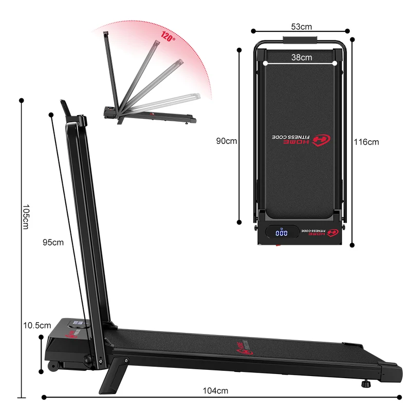 Tapis de Course Pliant T7, Vitesse 1-6KM/H, 5% Inclinaison Manuelle