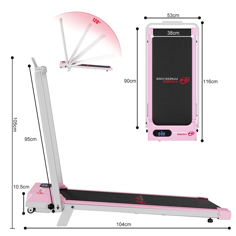Tapis de Course Pliant T7, Vitesse 1-6KM/H, 5% Inclinaison Manuelle