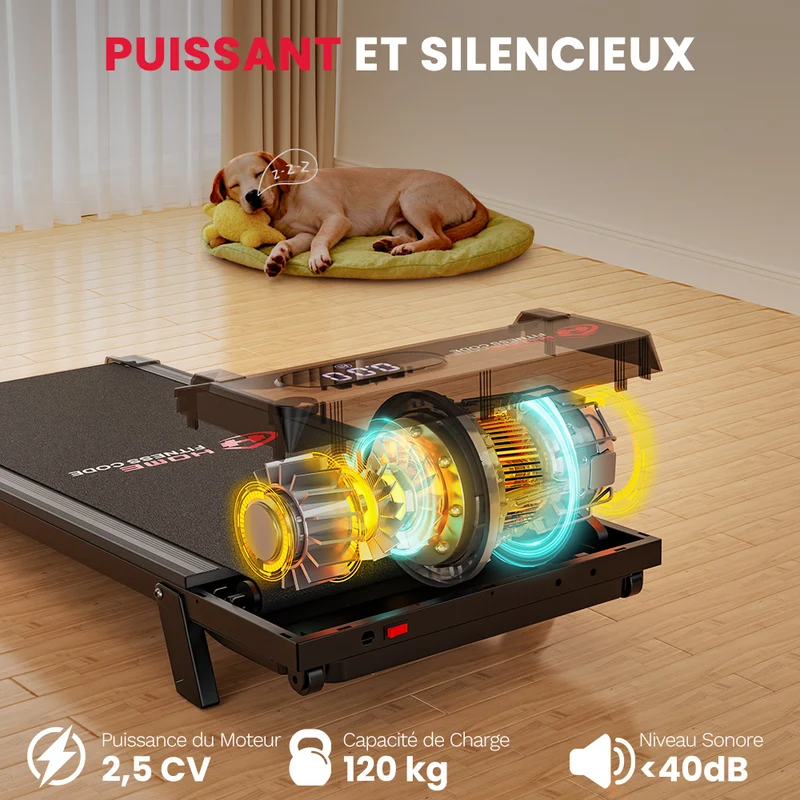 Tapis de Course T7, Vitesse 1-6KM/H, 5% Inclinaison Manuelle