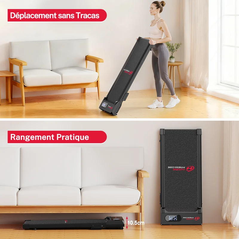 Tapis de Course T7, Vitesse 1-6KM/H, 5% Inclinaison Manuelle
