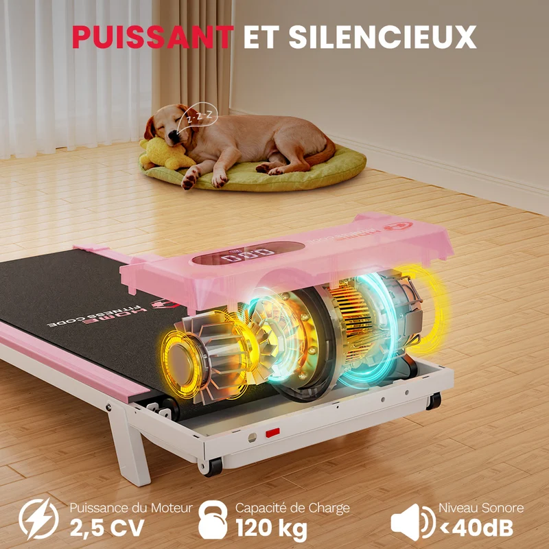 Tapis de Course T7, Vitesse 1-6KM/H, 5% Inclinaison Manuelle