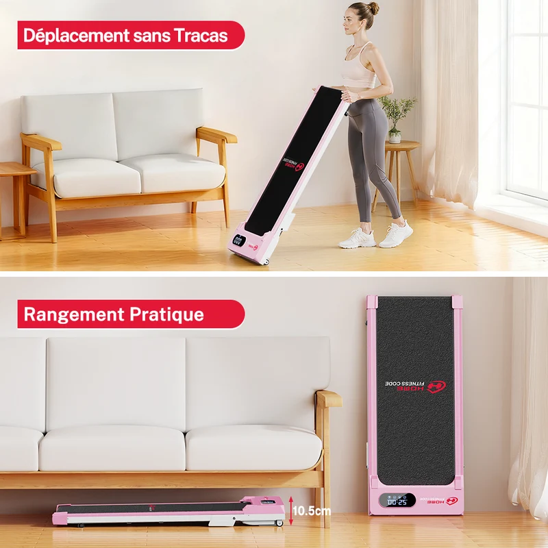 Tapis de Course T7, Vitesse 1-6KM/H, 5% Inclinaison Manuelle