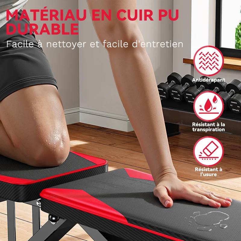 Banc de Musculation Pliable C1, Réglages Multiples