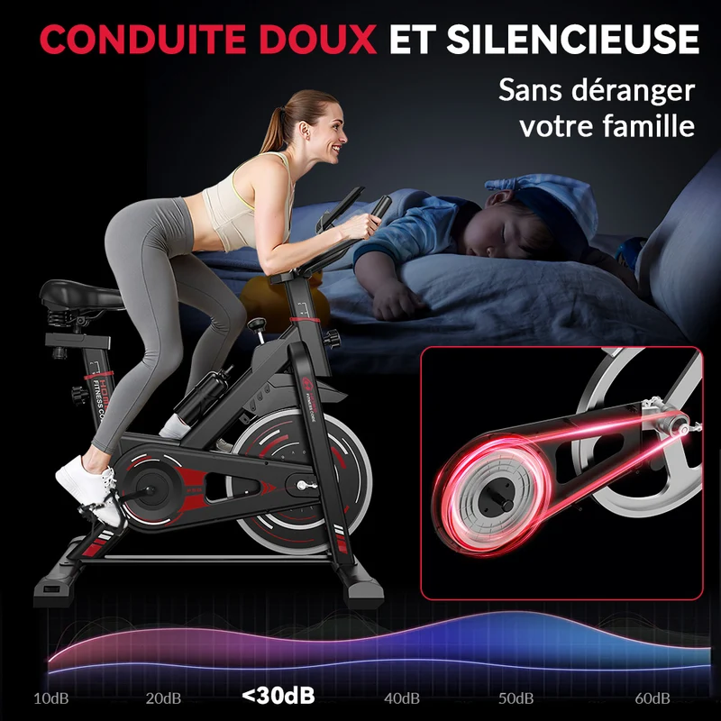 Vélo D'exercice Stationnaire D1, Volant 8 kg/10 kg