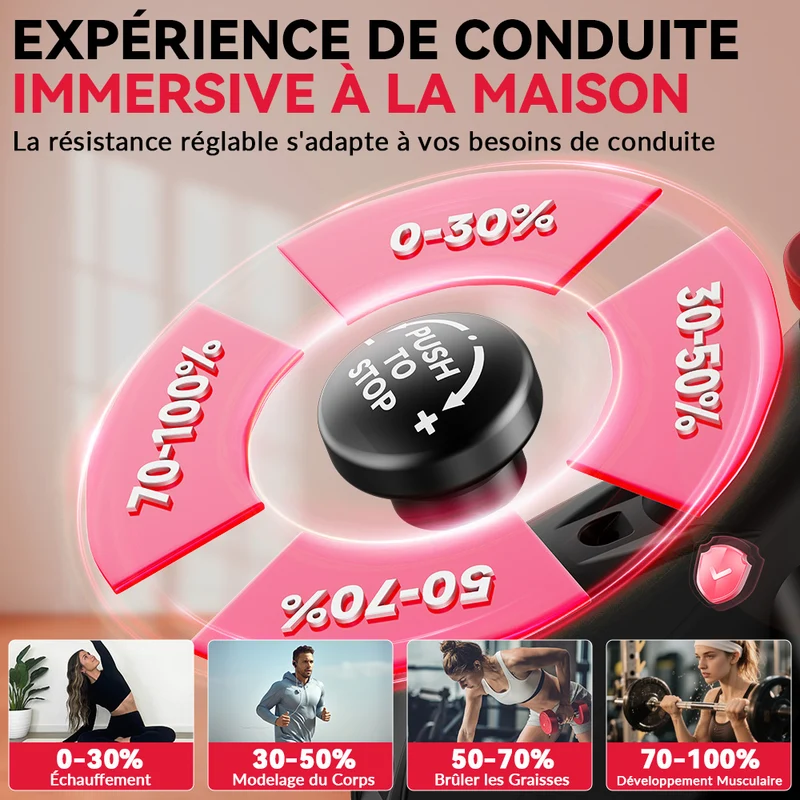 Vélo D'exercice Stationnaire D1, Volant 8 kg/10 kg