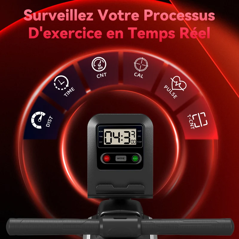 Rameur Magnétique, 16 Niveaux de Résistance
