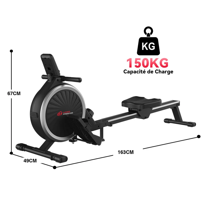 Rameur Magnétique, 16 Niveaux de Résistance