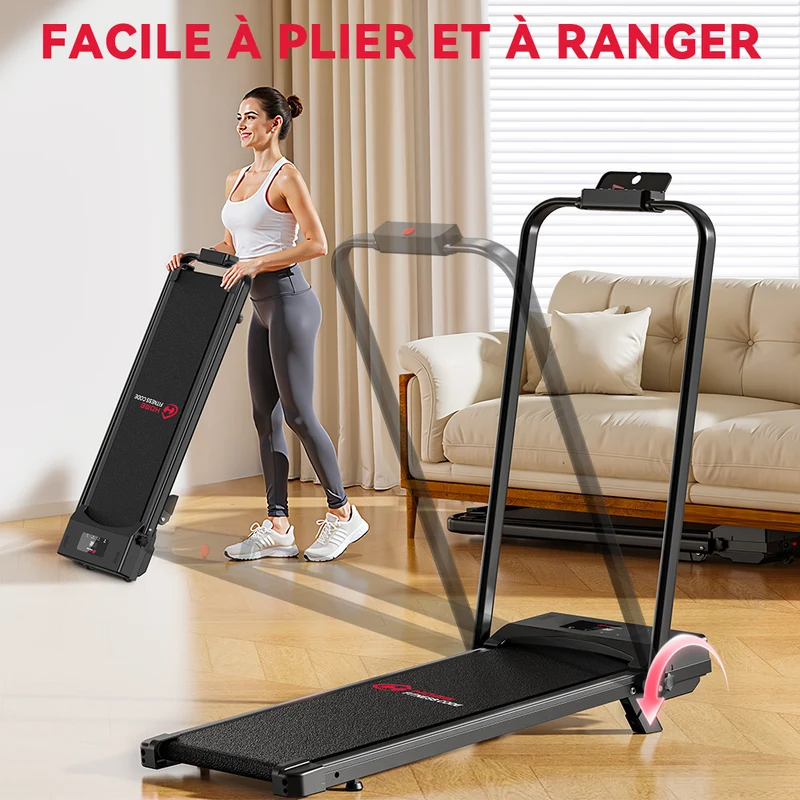 Tapis de Course Pliant C1, Vitesse 1-10KM/H, 5% Inclinaison Manuelle