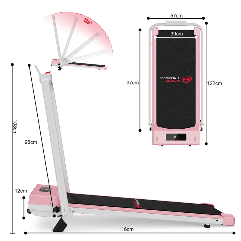 Tapis de Course Pliant C1, Vitesse 1-10KM/H, 5% Inclinaison Manuelle