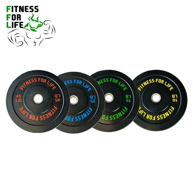 Bumpers Lifting Plates Set 180 lb with bar