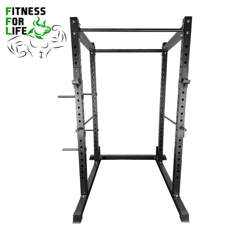 Squat Power Rack Cage 3x3 Heavy Duty Bundle (110 lb ) metal plates