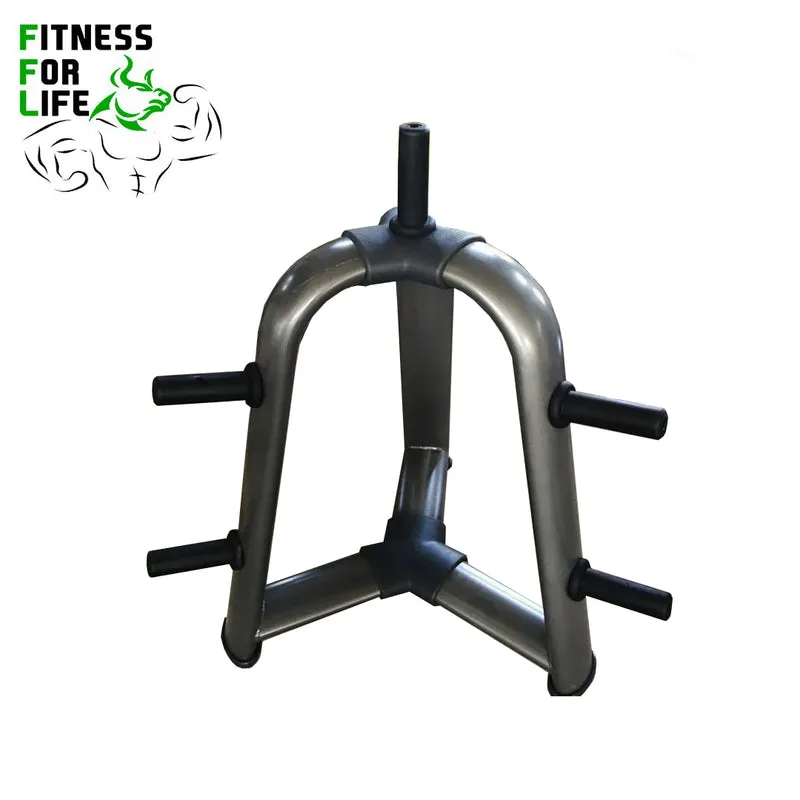 340 lb Tri Grip Weight Plates Set + Bar + Rack