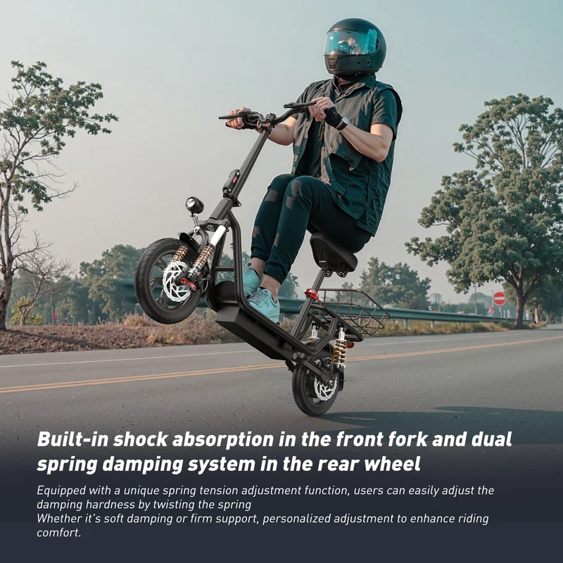 iScooter i12 500W Electric Scooter with Seat & Basket