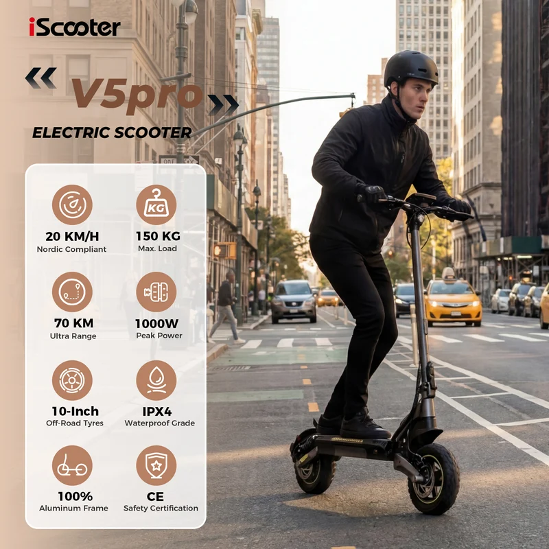 iScooter iX5S 1000W Off Road Electric Scooter