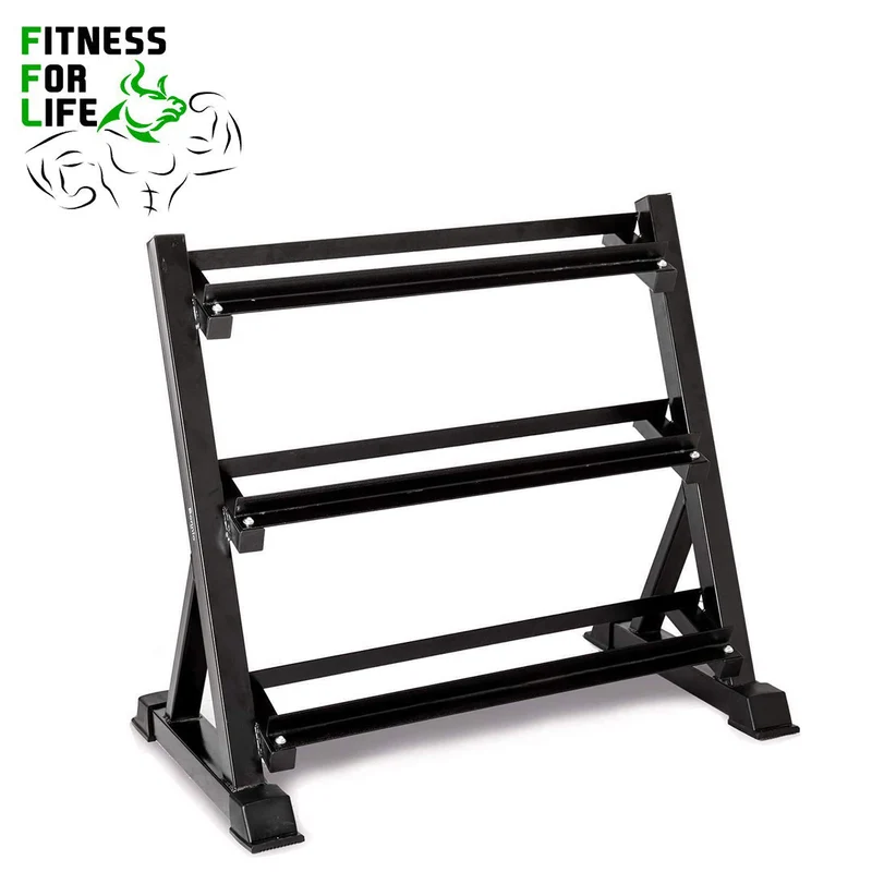 3-Tier Dumbbell Rack Multilevel Storage (10-12 pairs)