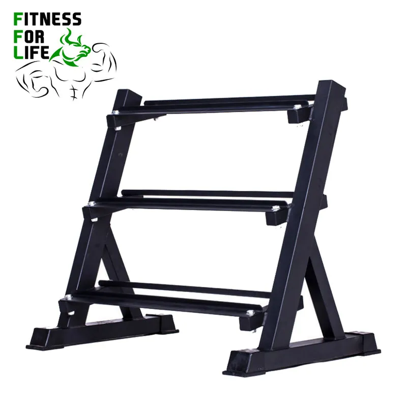 3-Tier Dumbbell Rack Multilevel Storage (10-12 pairs)