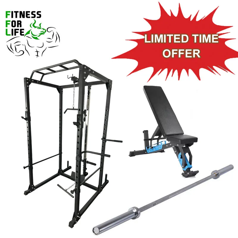 Power Rack Lat Pulldown Promo Bundle
