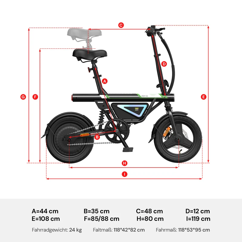 EB1S 500W Folding City Electric Bike with APP