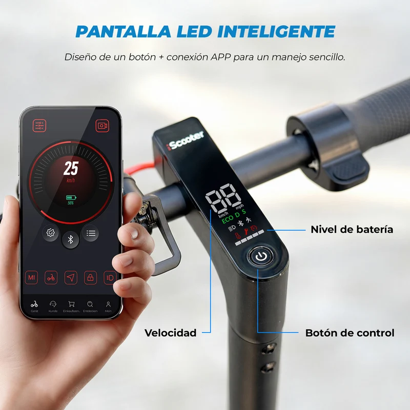 iScooter i8M Patinete Eléctrico Ligero Homologado DGT