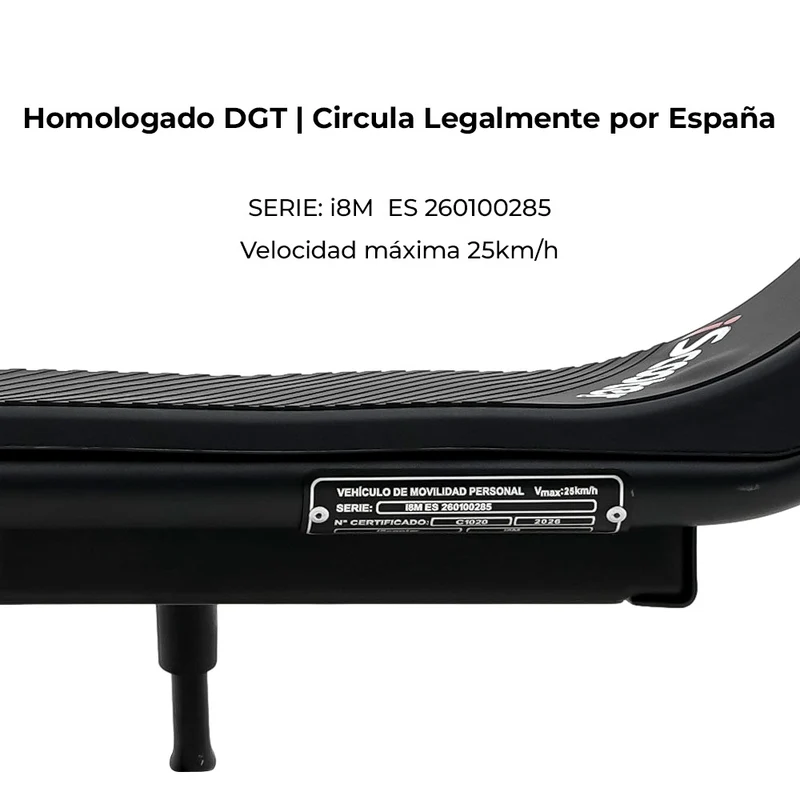 iScooter i8M Patinete Eléctrico Ligero Homologado DGT